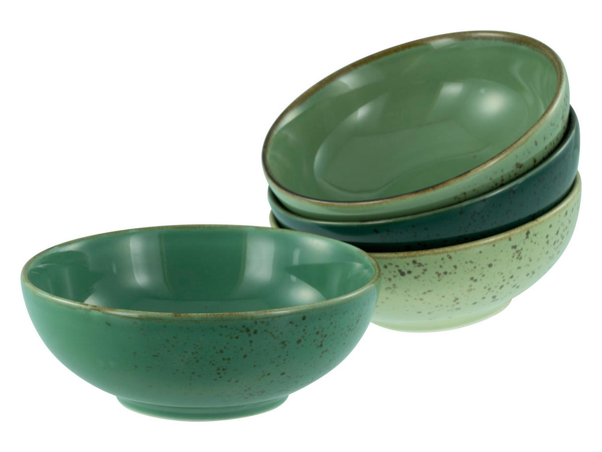 CreaTable Schüssel-Set Nature Collection Green Life grün Steinzeug Nature Collection Green Life - grün - CreaTable