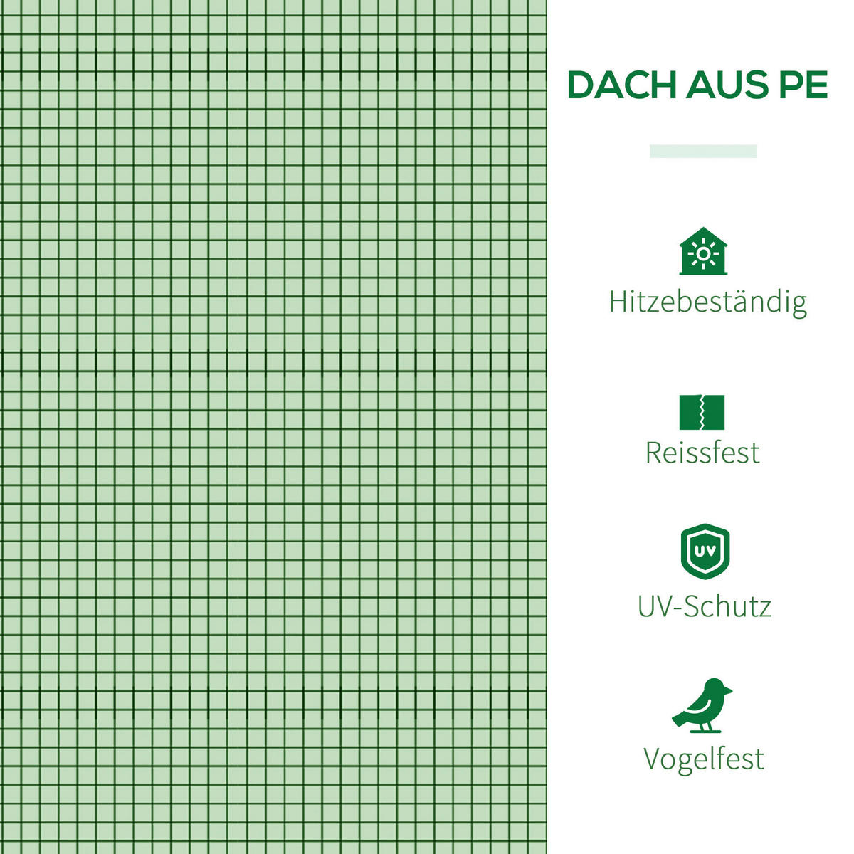 Outsunny Mini-Gewächshaus B/H/L: ca. 100x80x295 cm Mini-Gewächshaus - dunkelgrün (295,00/100,00/80,00cm) - Outsunny