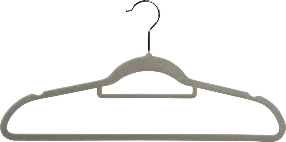 Kesper Kleiderbügel grau Kunststoff Kleiderbügel_25tlg. - grau (45,50/23,00/3,60cm) - Kesper