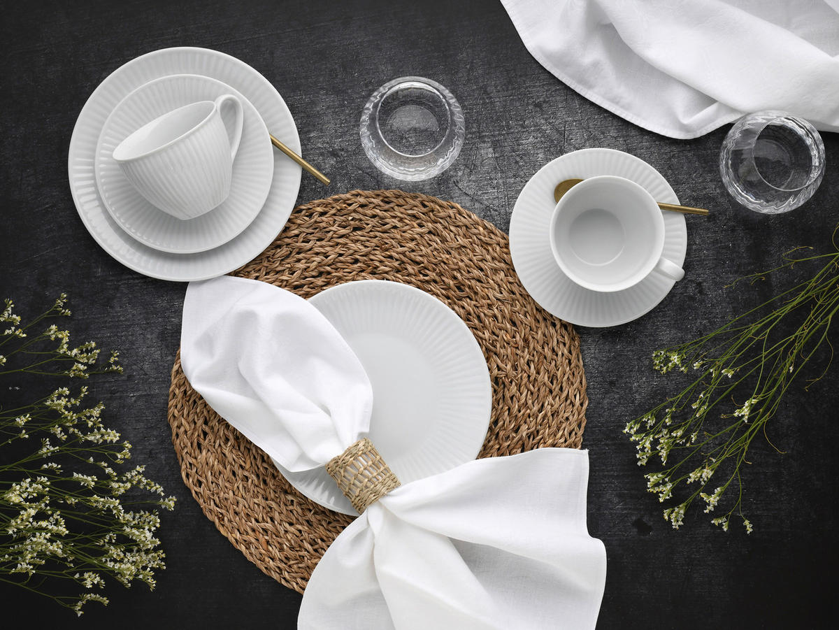 CreaTable Kaffeeservice Valencia weiß Porzellan 18 tlg. Valencia - weiß - CreaTable