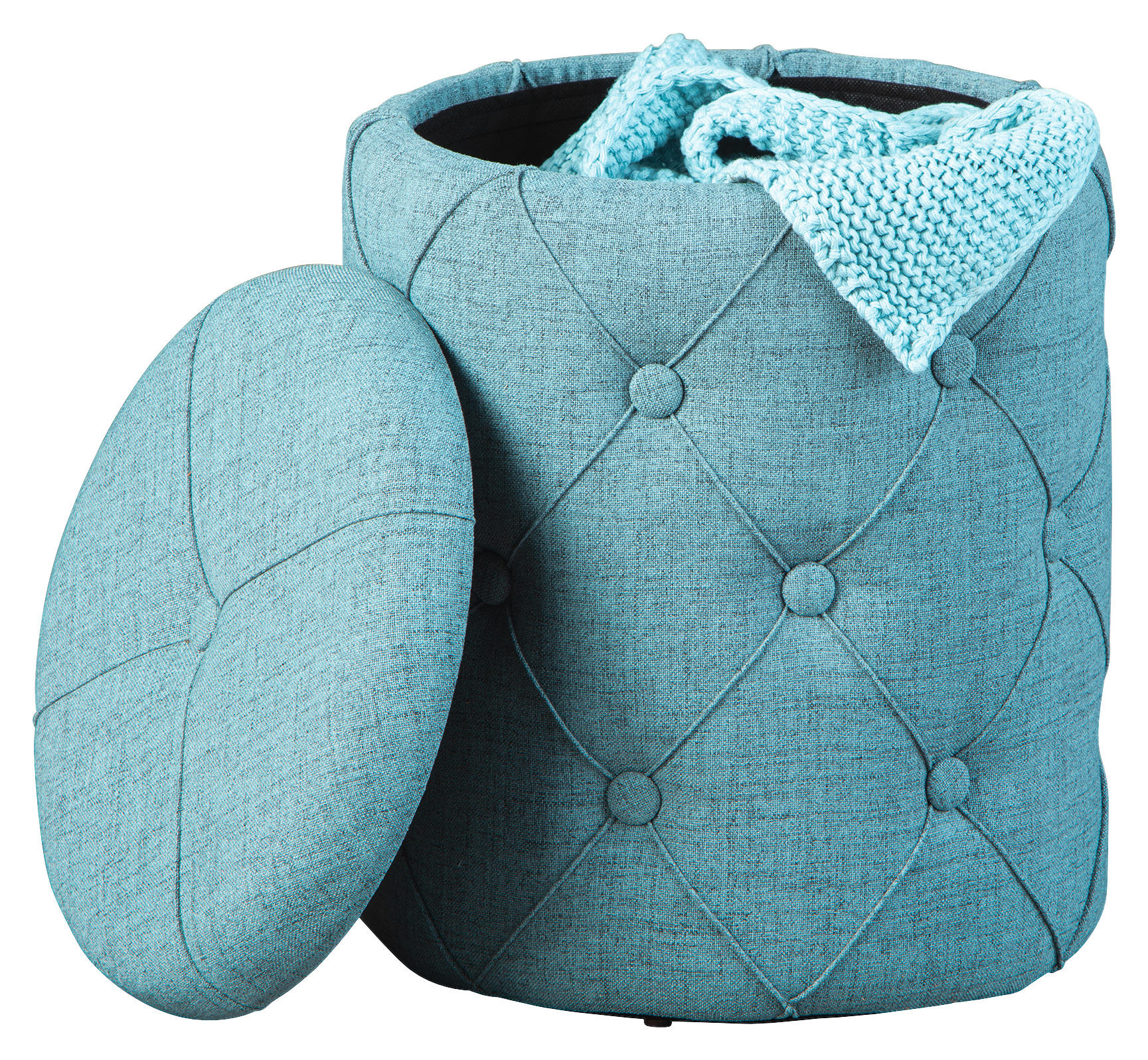 Inter Link Hocker Yapak grau MDF B/H/T: ca. 34x40x34 cm Yapak - grau (34,00/40,00/34,00cm) - Inter Link