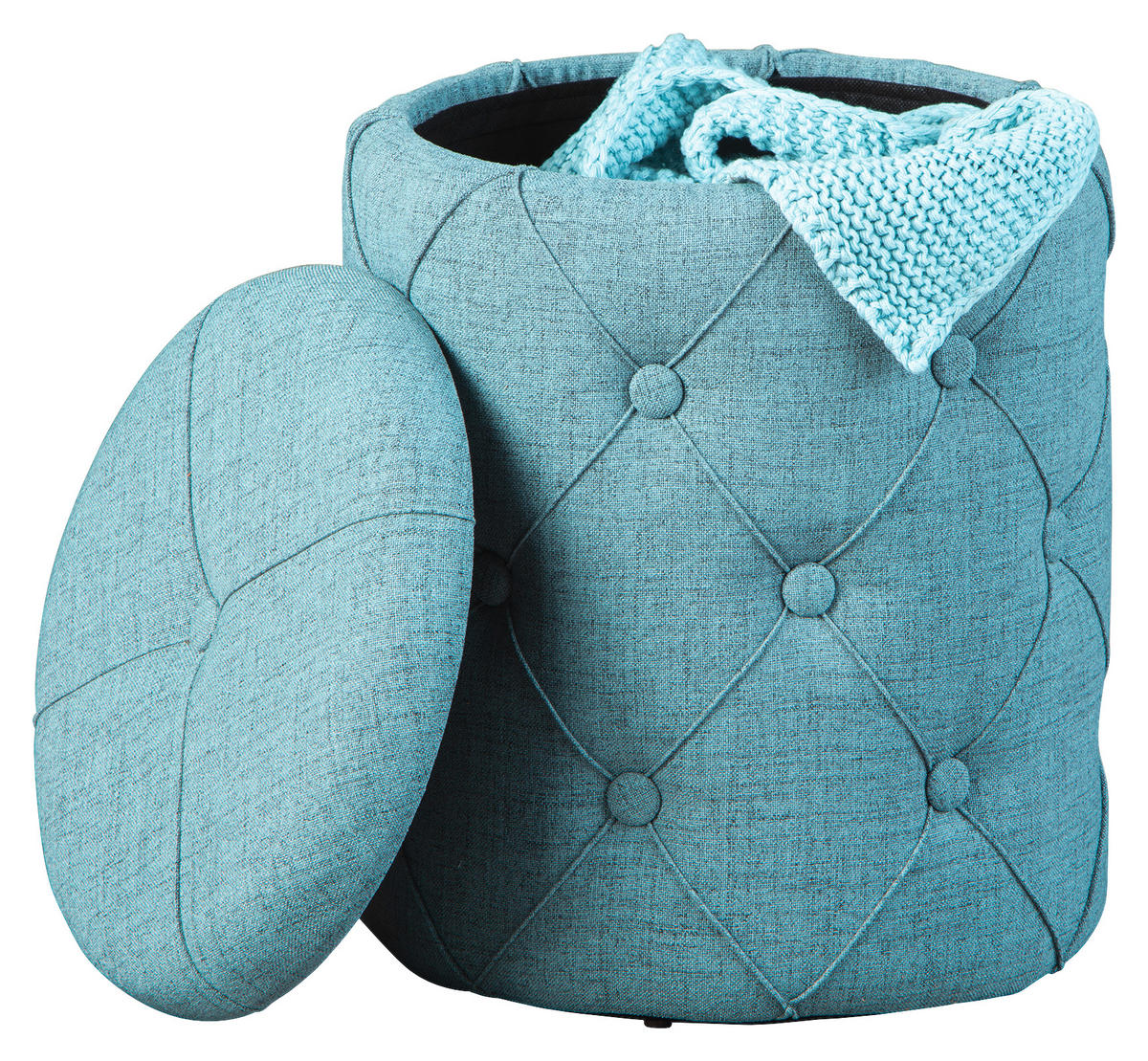 Inter Link Hocker Yapak grau MDF B/H/T: ca. 34x40x34 cm Yapak - grau (34,00/40,00/34,00cm) - Inter Link