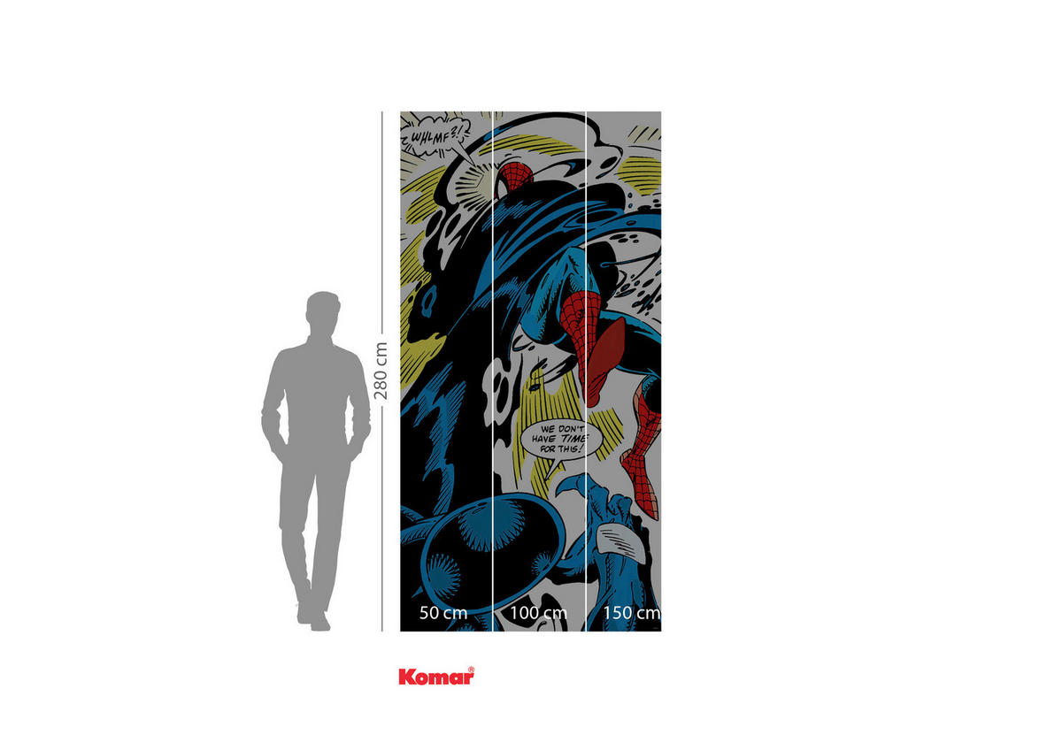 Komar Fototapete Spider-Man Retro Comic IADX2-069 bunt B/H: ca. 100x200 cm Spider-Man Retro Comic IADX2-069 - bunt (100,00/200,00cm) - Komar