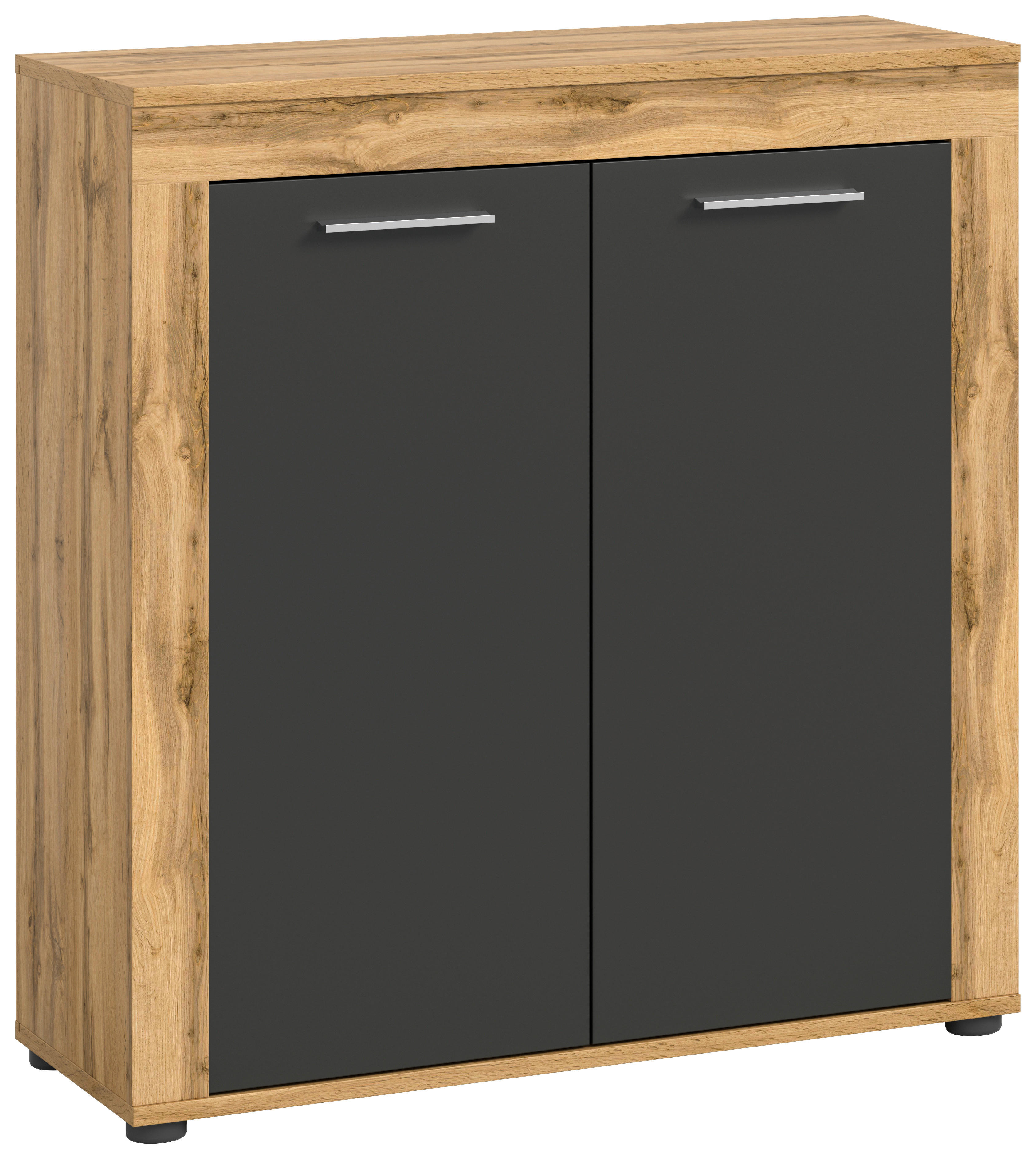 Highboard Jam Eiche Wotan Nachbildung grau B/H/T: ca. 80x88x35 cm Jam - Eiche/grau (80,00/88,00/35,00cm) - xonox.home
