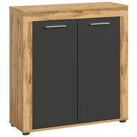 Highboard Jam Eiche Wotan Nachbildung grau B/H/T: ca. 80x88x35 cm Jam - Eiche/grau (80,00/88,00/35,00cm) - xonox.home