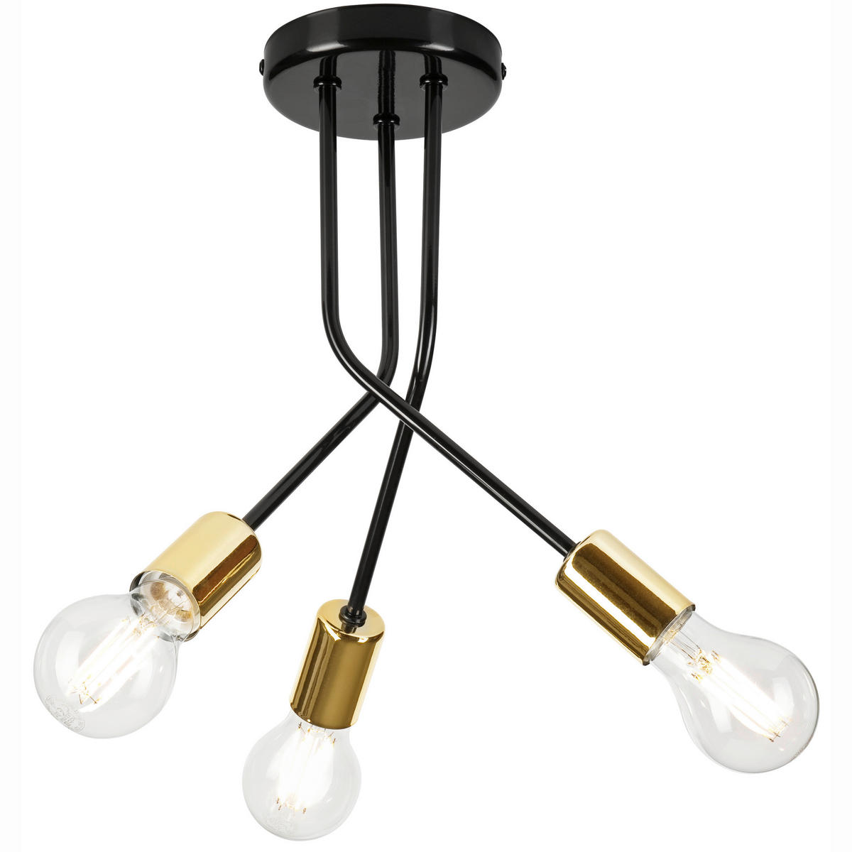 Lamkur Deckenleuchte gold Stahl B/H/L: ca. 33x34x33 cm E27 3 Brennstellen PRIYA - gold (33,00/33,00/34,00cm) - Lamkur