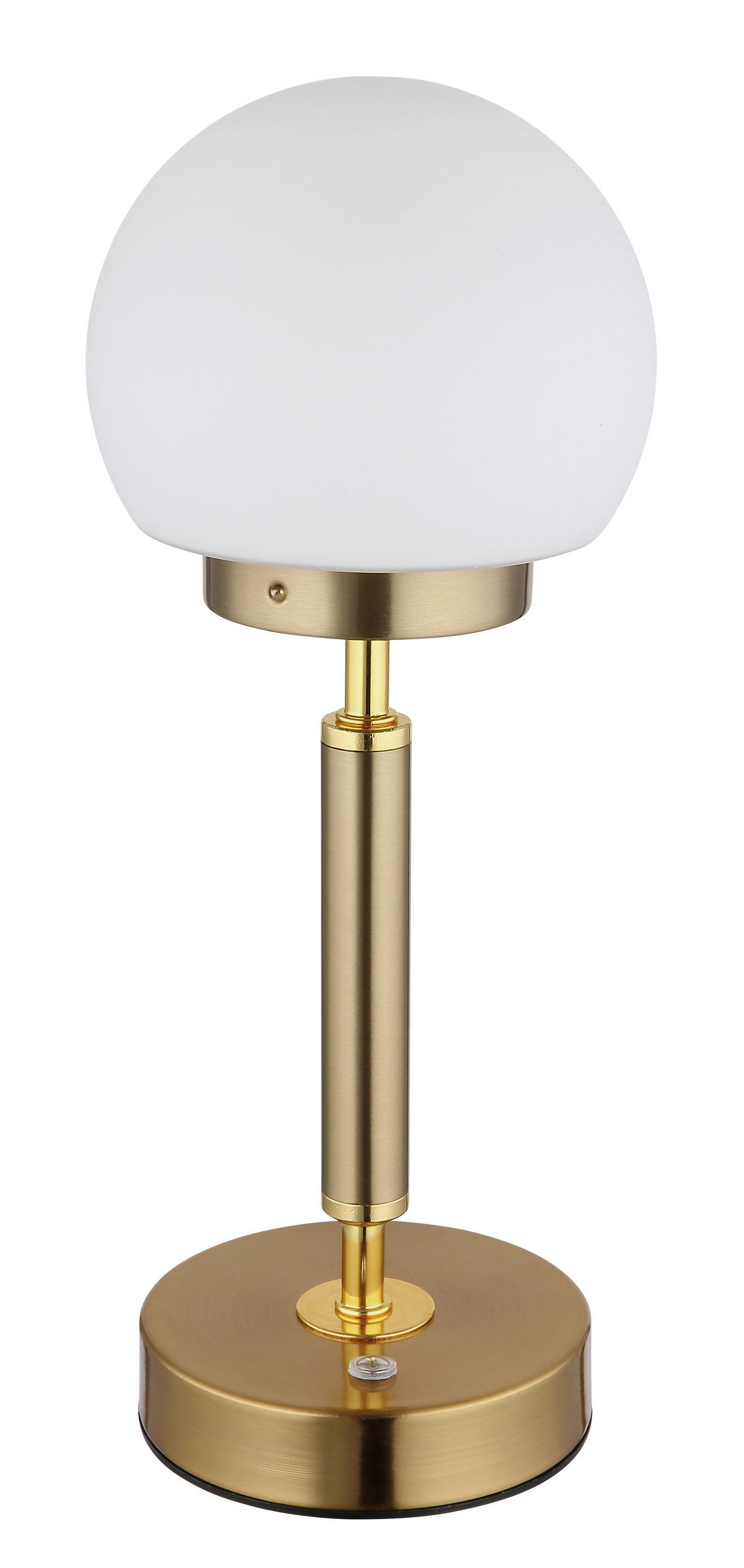 GLOBO LED-Tischleuchte Opal messing Glas Metall H/D: ca. 28,5x11,5 cm 1 Brennstellen HAKU - messing/Opal (11,50/28,50cm) - GLOBO