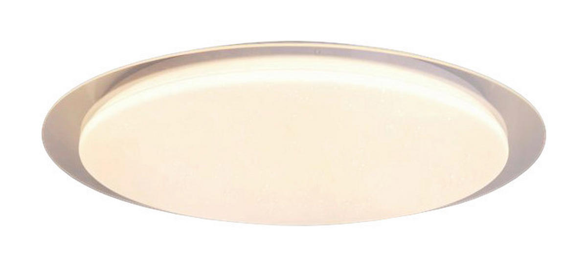 Näve Leuchten LED Deckenleuchte NV1286231 weiß silber Metall Acryl H/D: ca. 7x46 cm null 1 Brennstellen Locarno - weiß/silber (46,00/7,00cm) - Näve Leuchten