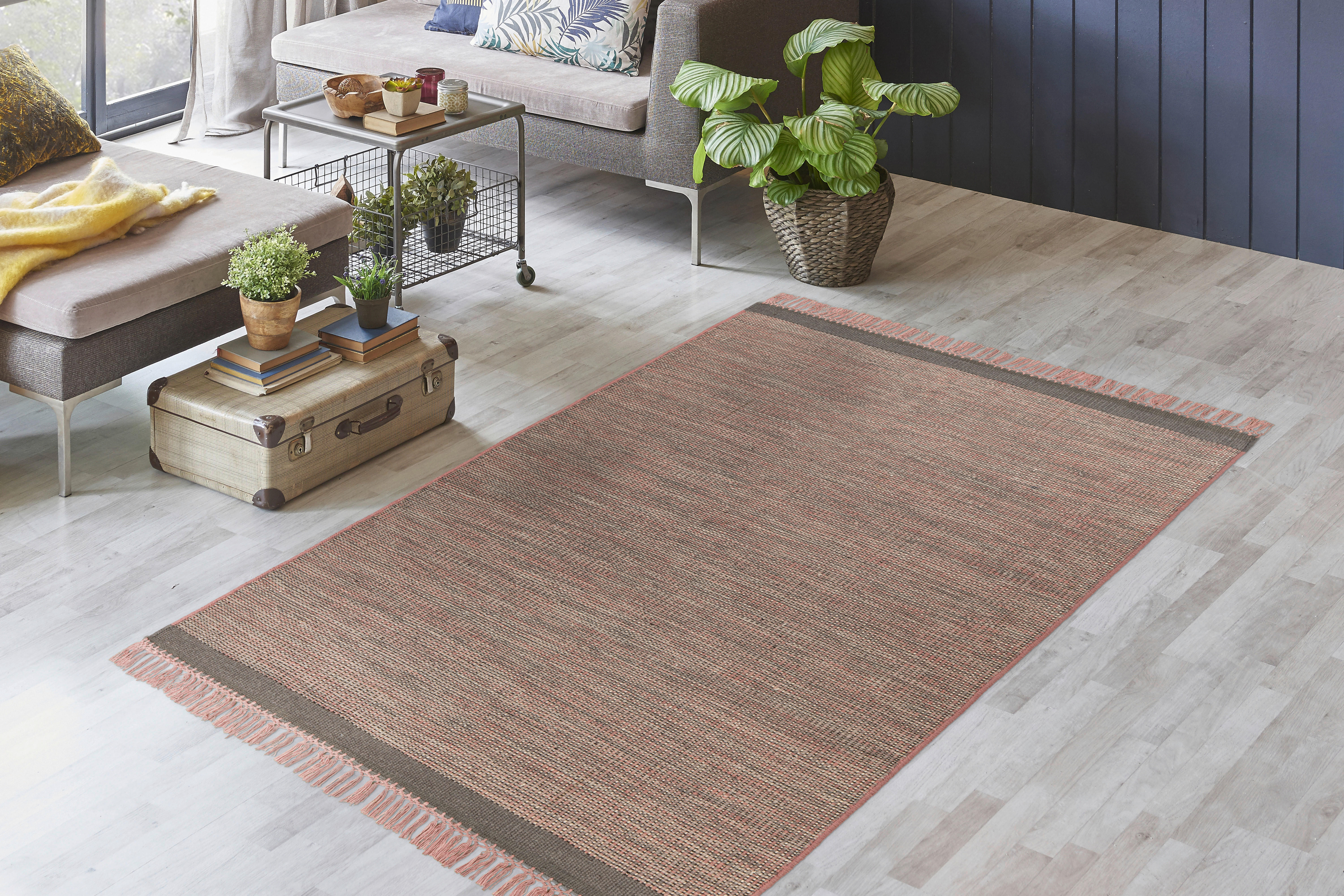 Arte Espina Kurzflorteppich Nomad 8064 rosa B/L: ca. 170x240 cm Nomad 8064 - rosa/grau (170,00/240,00cm) - Arte Espina