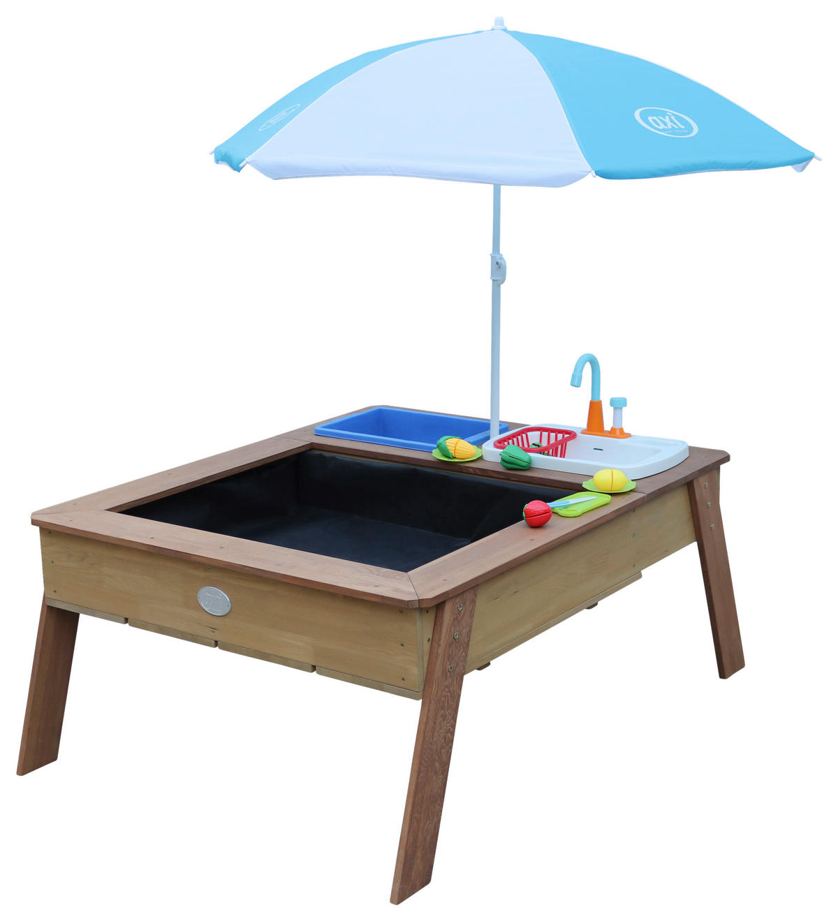 AXI Sand & Wassertisch Linda braun B/H/L: ca. 94x50x125 cm Linda - braun/blau (125,00/94,00/50,00cm) - AXI