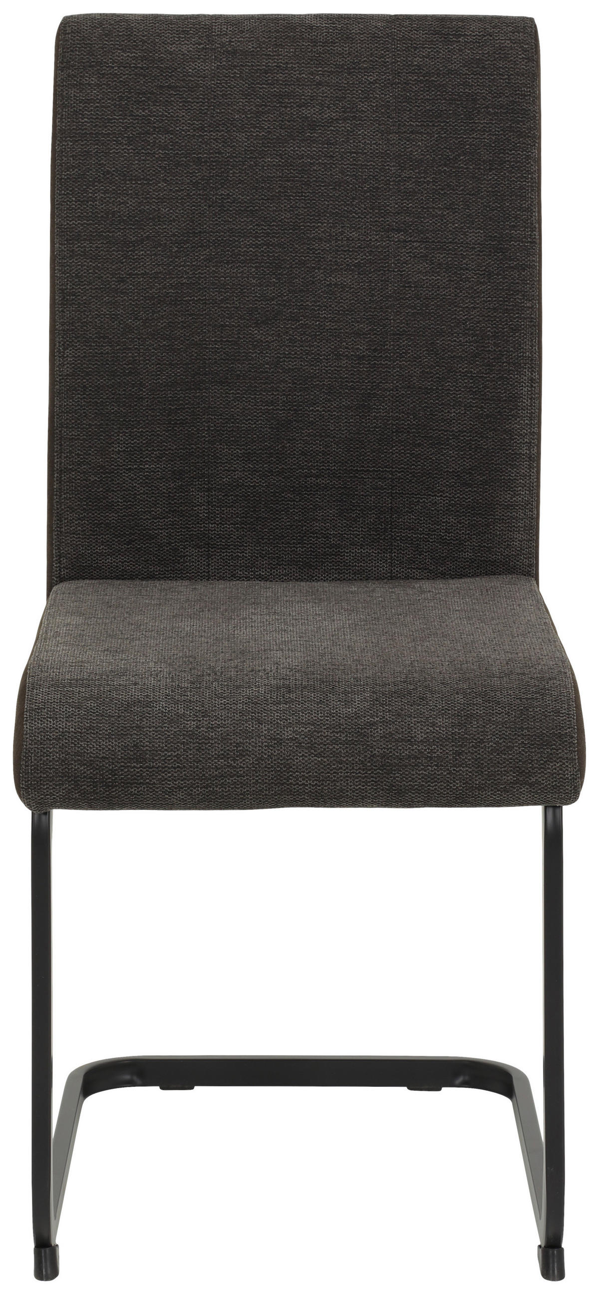 Stuhl 4er Set LINN braun schwarz Webstoff Metall B/H/T: ca. 43x92x52 cm 4er Set LINN - braun/schwarz (43,00/92,00/52,00cm) - Hela