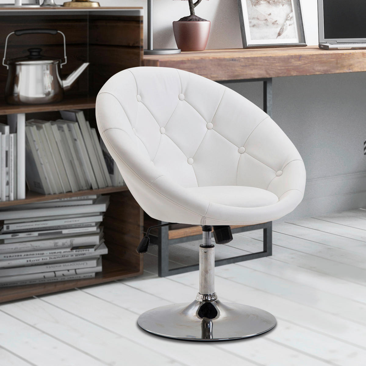 Hocker 833-357WT weiß 833-357WT - weiß (71,00/90,00/59,00cm) - HOMCOM