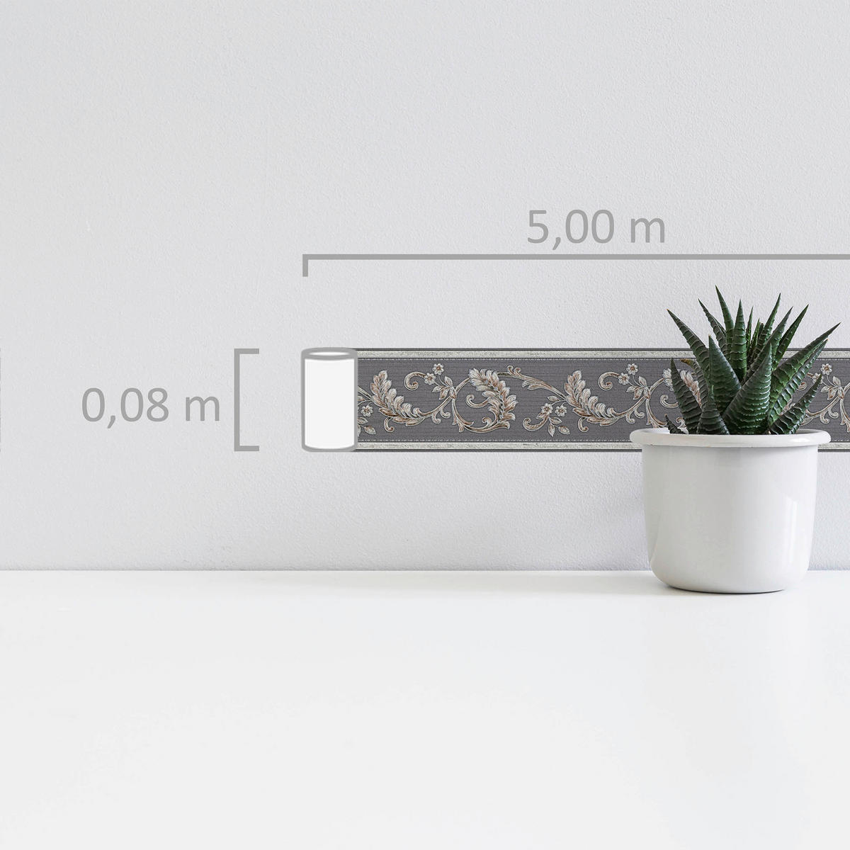 A.S.Creation Bordüre beige B/H/D: ca. 8x500x7 cm Bordüre_selbstklebend - beige (7,00/500,00cm) - A.S.Creation