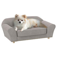 PawHut Hundesofa grau Schaumstoff B/H/L: ca. 52,5x33x86,5 cm Hundesofa - grau (86,50/52,50/33,00cm) - PawHut