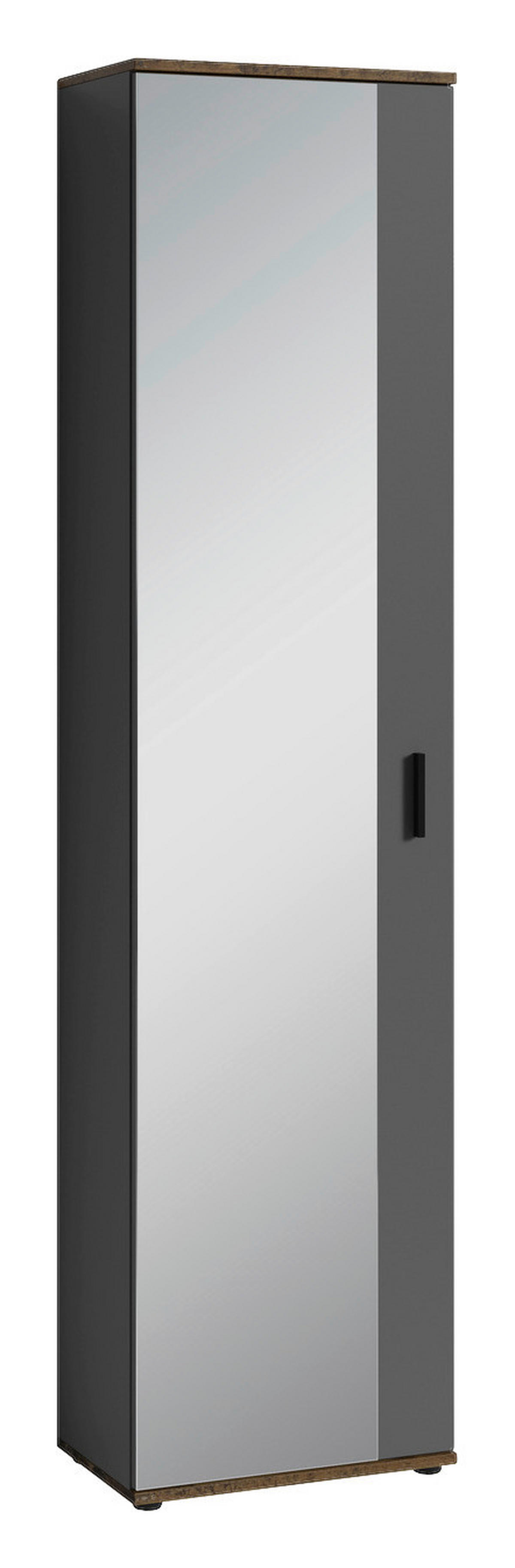 Hochschrank JAKOB schwarz schwarz B/H/T: ca. 49x196x30 cm JAKOB - schwarz (49,00/196,00/30,00cm) - byLIVING
