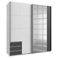 Schwebetürenschrank Emden weiß Graphit B/H/T: ca. 179x198x64 cm Emden - weiß/Graphit (179,00/198,00/64,00cm)