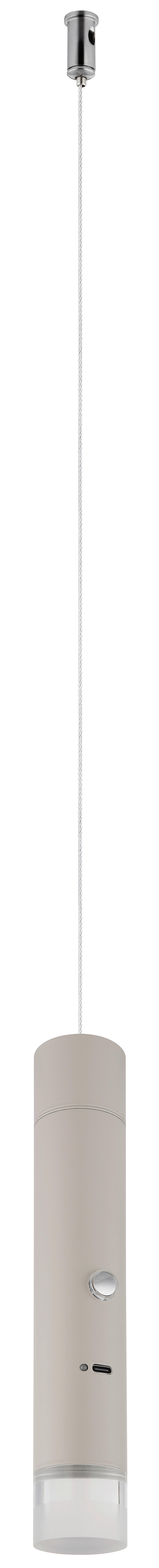 GLOBO LED-Hängeleuchte klar sand Metall Acryl H/D: ca. 120x3,8 cm 1.0 Brennstellen PELO - klar/sand (3,80/120,00cm) - GLOBO