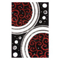 Kayoom Kurzflorteppich Ganges 610 grau B/L: ca. 80x150 cm Ganges 610 - schwarz/grau (80,00/150,00cm) - Kayoom