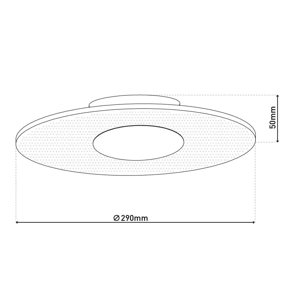 Näve Leuchten Deckenleuchte 1299826 warmweiß Kunststoff Metall B/H/T: ca. 29x5x29 cm null 1 Brennstellen Modesto - warmweiß (29,00/5,00/29,00cm) - Näve Leuchten