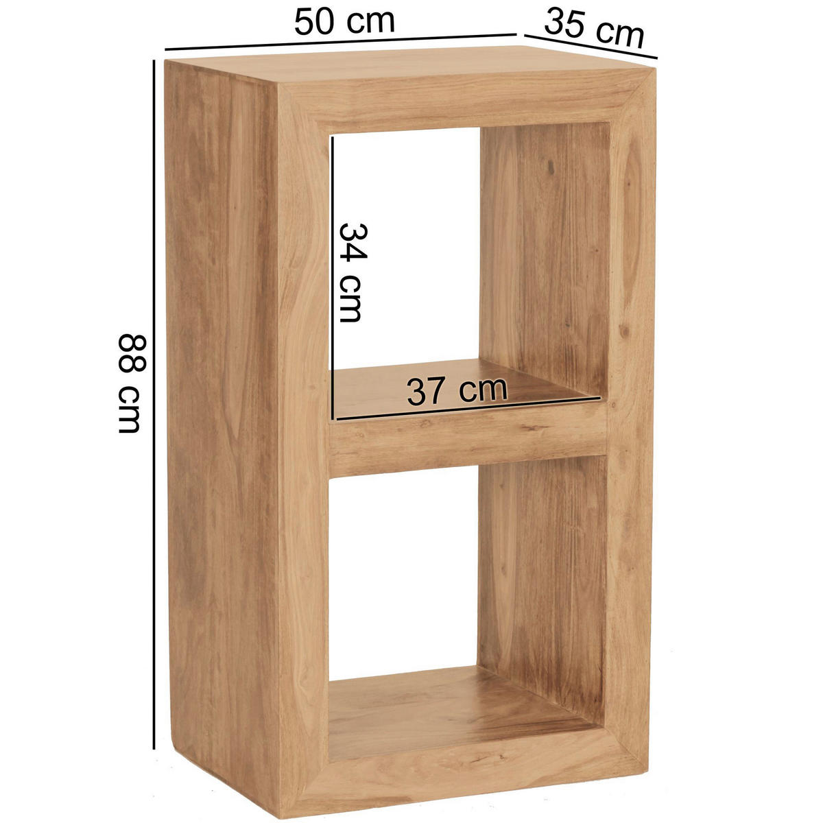 Standregal natur B/H/T: ca. 50x88x35 cm Standregal - natur (50,00/88,00/35,00cm) - Wohnling