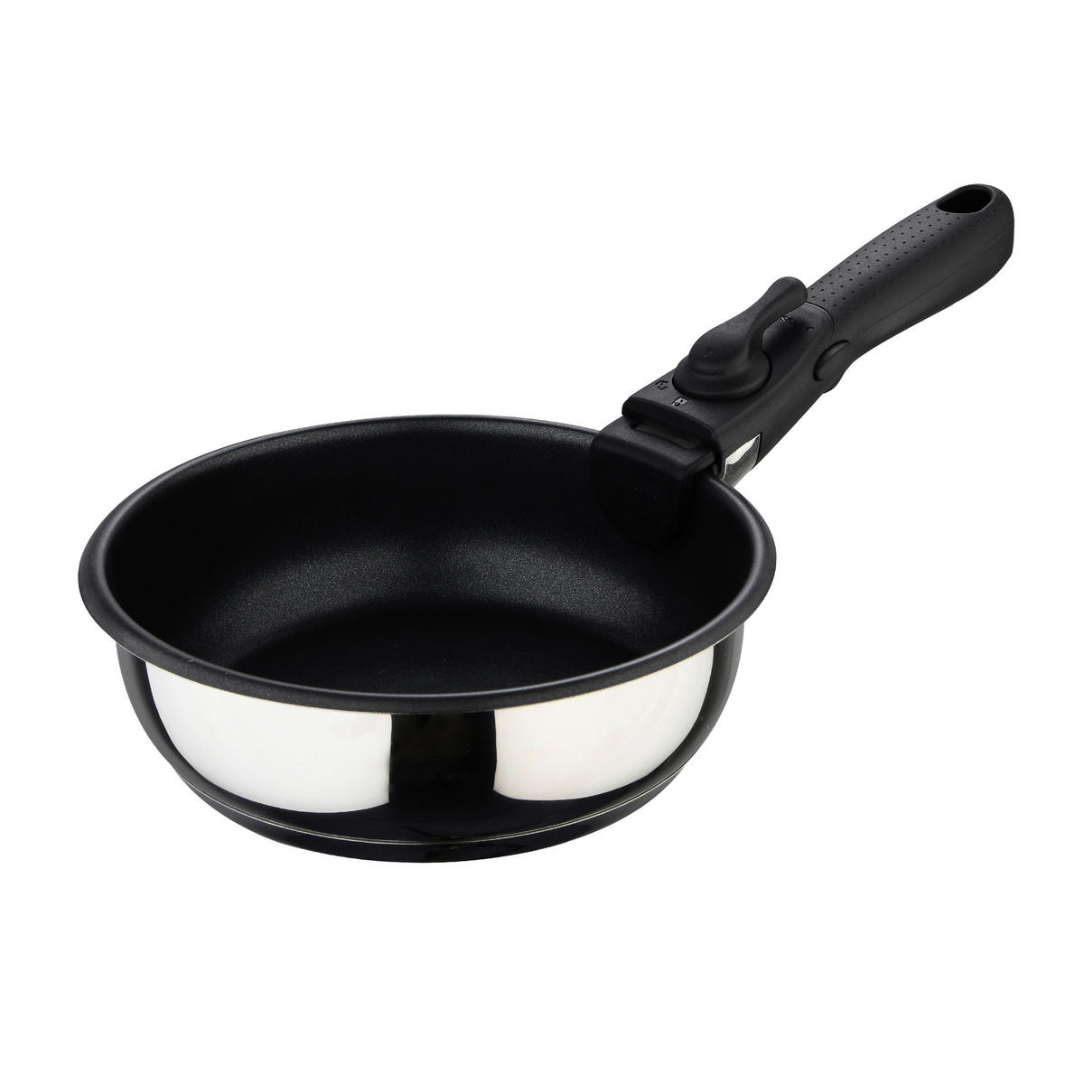 BERGNER Pfannenset Click&Cook schwarz Edelstahl Click&Cook - schwarz/silber - BERGNER