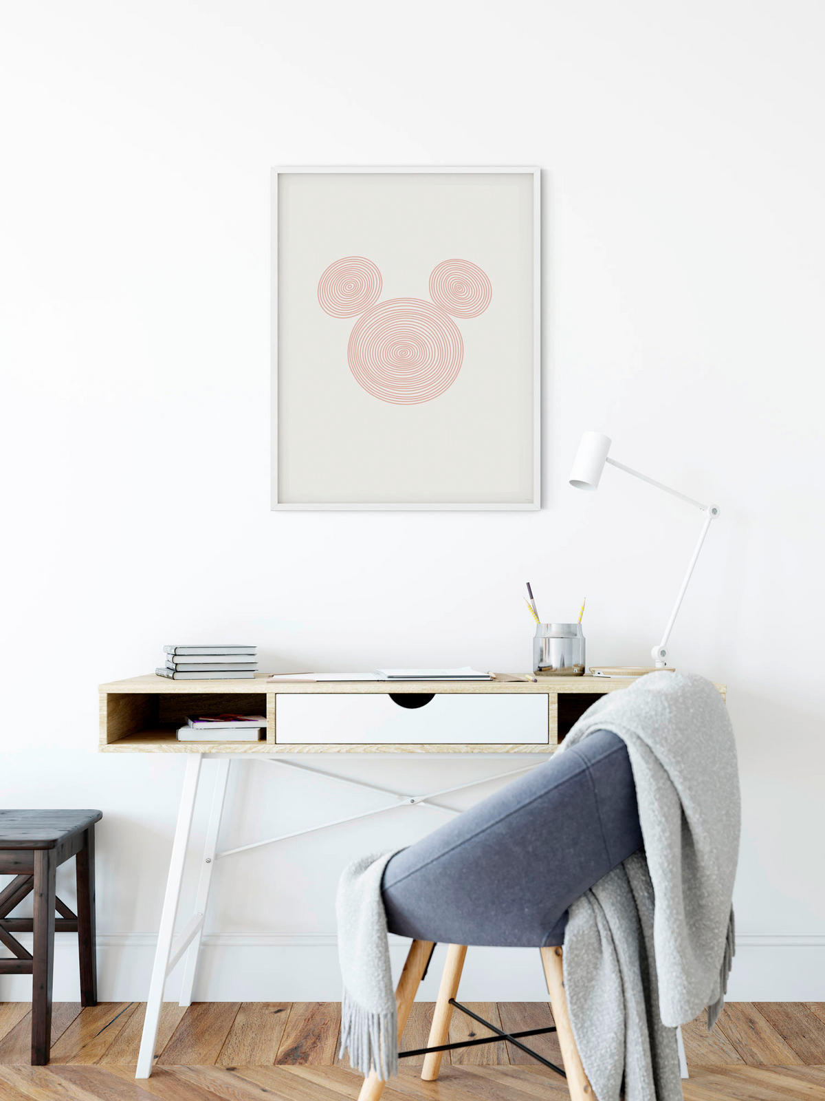 Komar Poster Pink Curls Disney B/L: ca. 30x40 cm Pink Curls - (30,00/40,00cm) - Komar