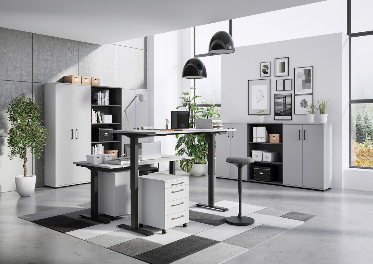 Aktenschrank 4247-69 Lichtgrau B/H/T: ca. 80x123x40 cm 4247-69 - Lichtgrau (80,00/123,00/40,00cm) - Germania