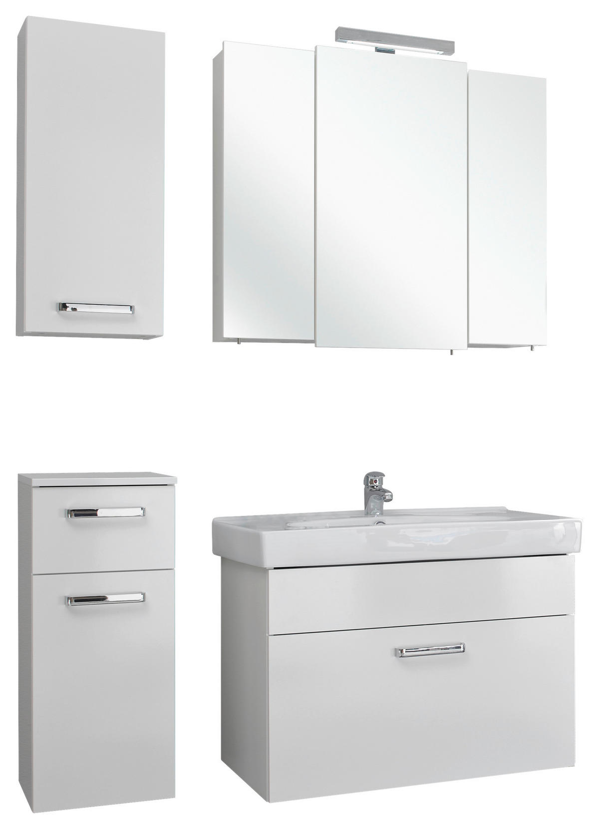 Badezimmer-Set Quickset 312 weiß glanz B/H/T: ca. 113x200x48 cm Quickset 312 - weiß (113,00/200,00/48,00cm) - Pelipal