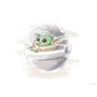 Komar Poster Mandalorian The Child Sweet Color Disney B/L: ca. 40x30 cm Mandalorian The Child Sweet Color - (40,00/30,00cm) - Komar