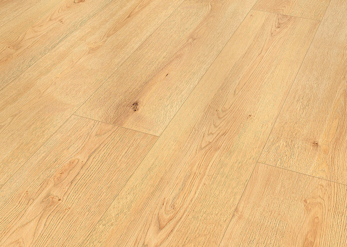Click-Vinylboden Eiche soft ca. 2,538 m² im Paket  B/L: ca. 24,6x129 cm pro Paket Eiche soft ca. 2,538 m² im Paket - hellbraun (24,60/129,00cm)