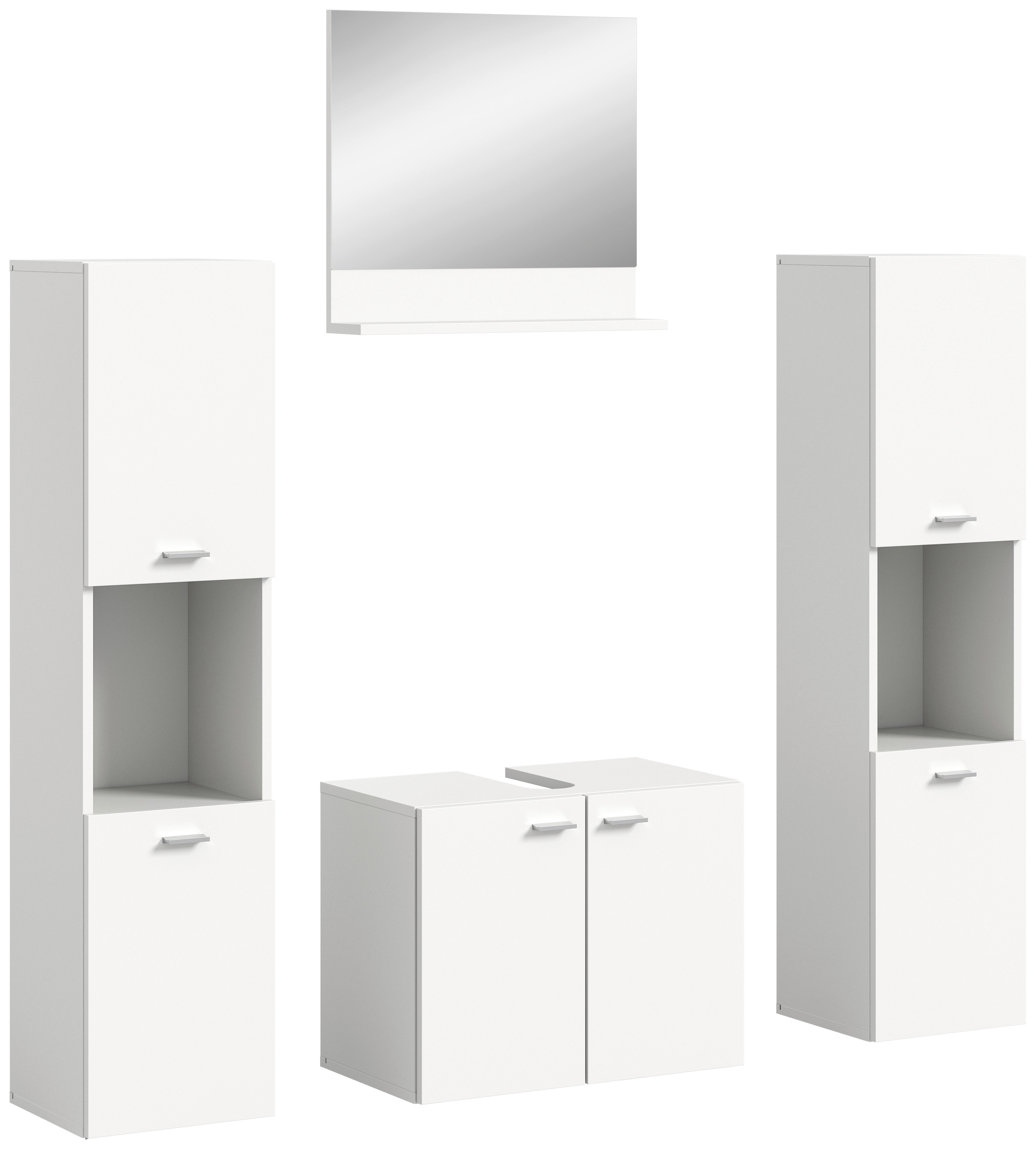 Badezimmer-Set BOSTON weiß B/H/T: ca. 137x186x33 cm BOSTON - weiß (137,00/186,00/33,00cm) - xonox.home