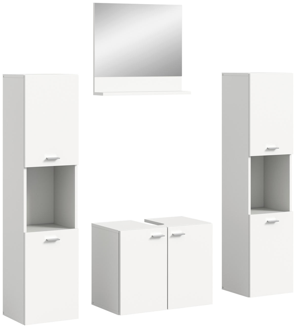 Badezimmer-Set BOSTON weiß B/H/T: ca. 137x186x33 cm BOSTON - weiß (137,00/186,00/33,00cm) - xonox.home