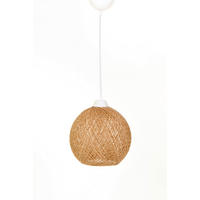 Opviq Pendelleuchte ecru braun B/H/T/L: ca. 22x55x24x22 cm E27 1 Brennstellen Pendelleuchte_190-JE - braun/ecru (22,00/22,00/55,00cm) - Opviq