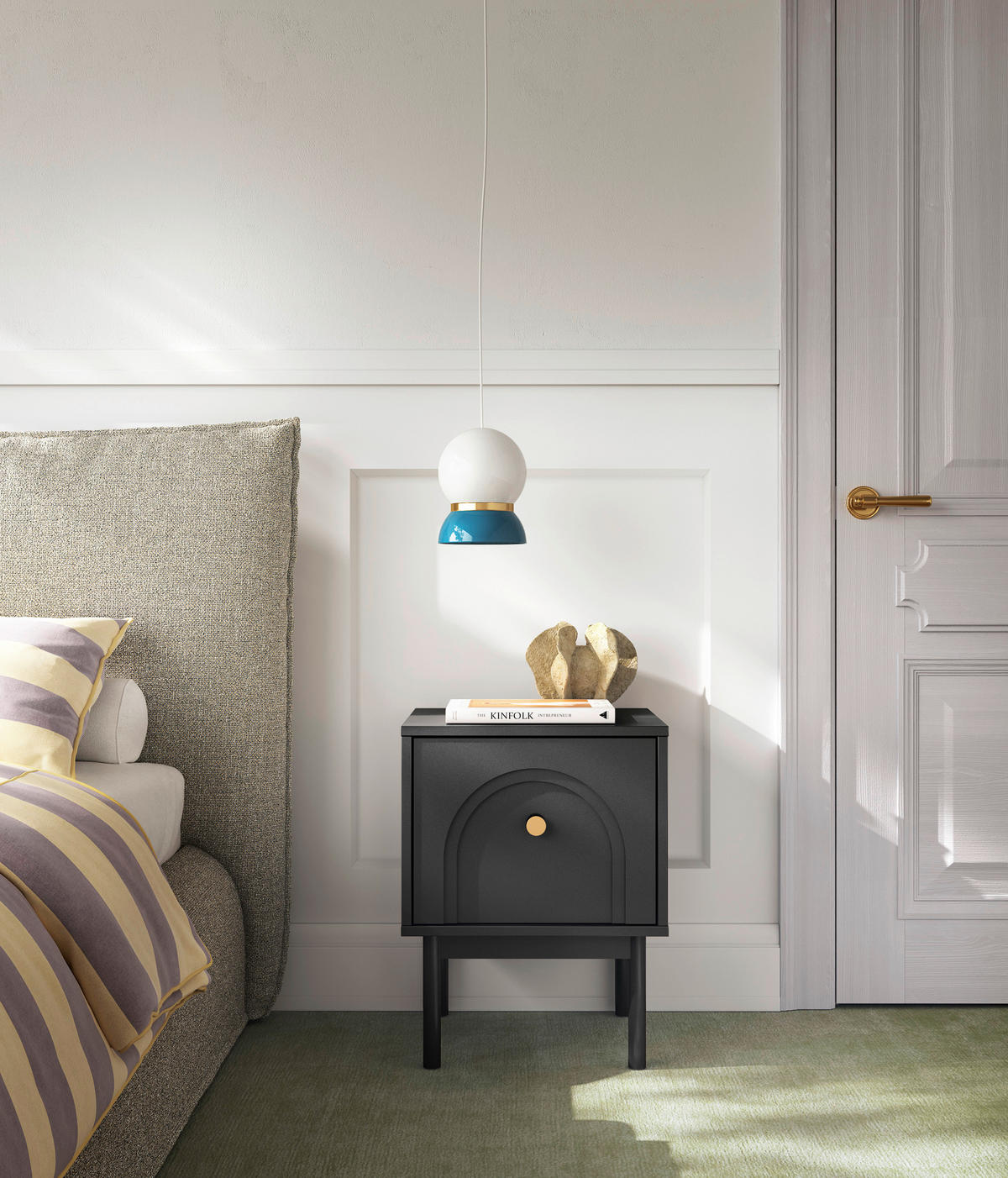 Nachtkonsole MAZOMA schwarz gold Optik B/H/T: ca. 41,5x53,5x39 cm MAZOMA - gold/schwarz (41,50/53,50/39,00cm) - WIPMEB