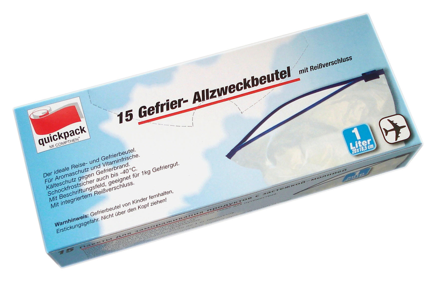 Quickpack Gefrierbeutel Gefrierbeutel_15Stck. 1l - Quickpack