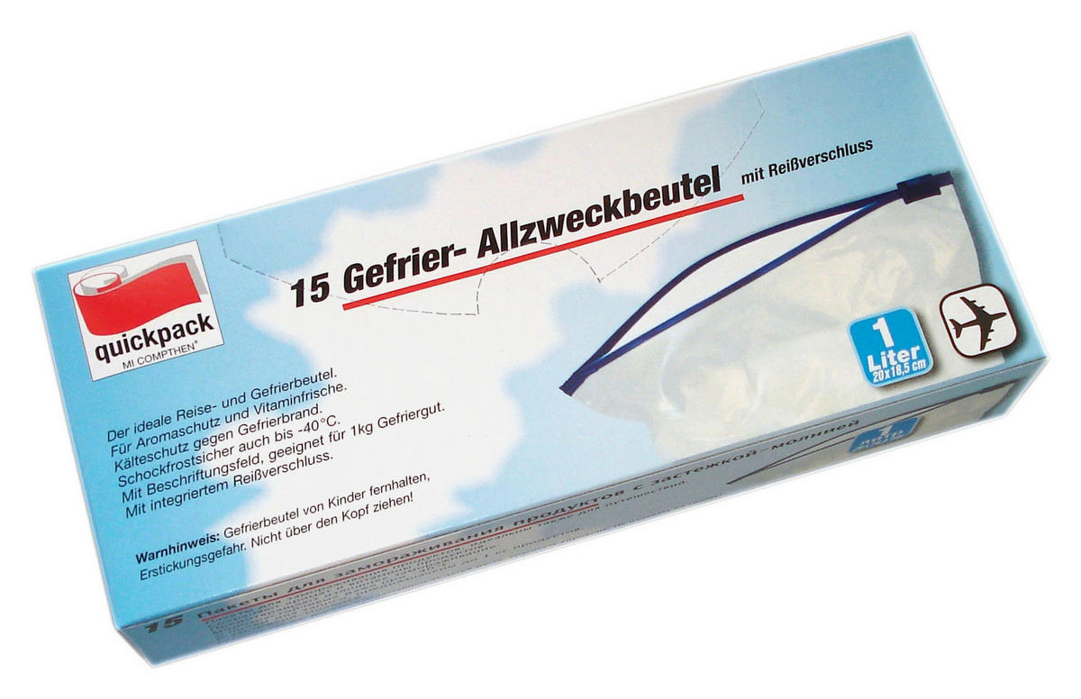 Quickpack Gefrierbeutel Gefrierbeutel_15Stck. 1l - Quickpack