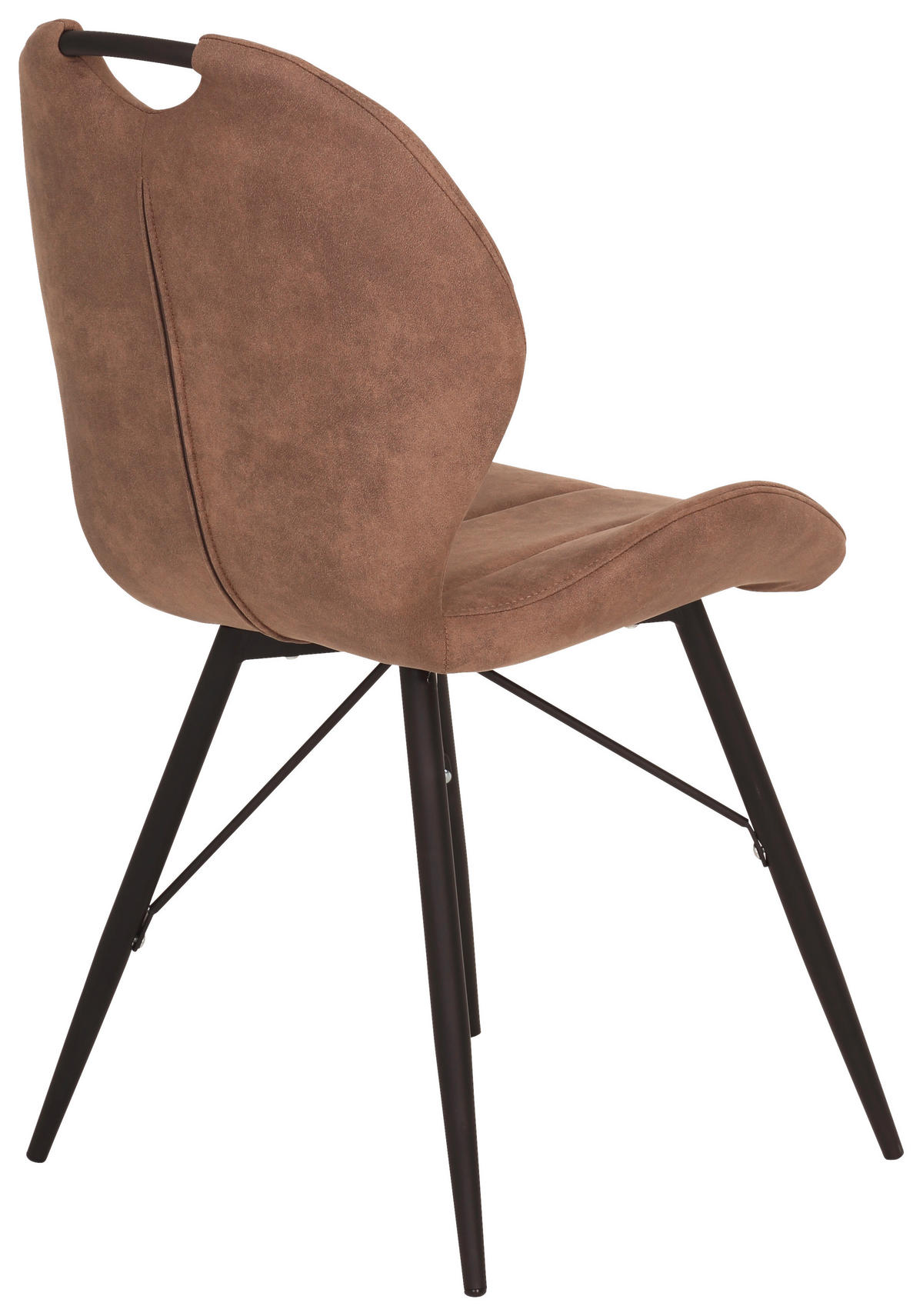 Stuhl Kate 2er Set braun Schlamm Microfaser B/H/T: ca. 50x86x56 cm Kate 2er Set - braun/schwarz (50,00/86,00/56,00cm) - Hela