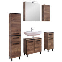 Badezimmer-Set Quickset 374 Eiche Ribeck Nachbildung B/H/T: ca. 120x200x33 cm Quickset 374 - Eiche (120,00/200,00/33,00cm) - Pelipal