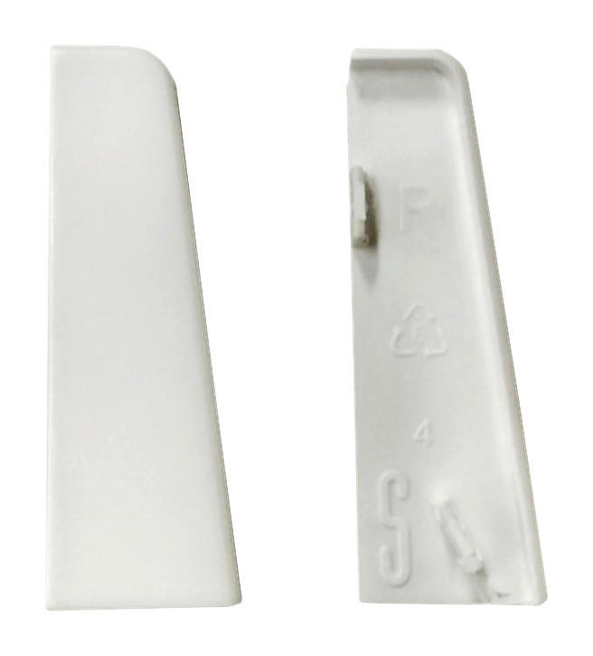 Endkappe weiß L/B/H: ca. 1x1x5,8 cm Endkappe Weiß 58mm (2 Stück) - weiß (1,00/1,00/5,80cm)