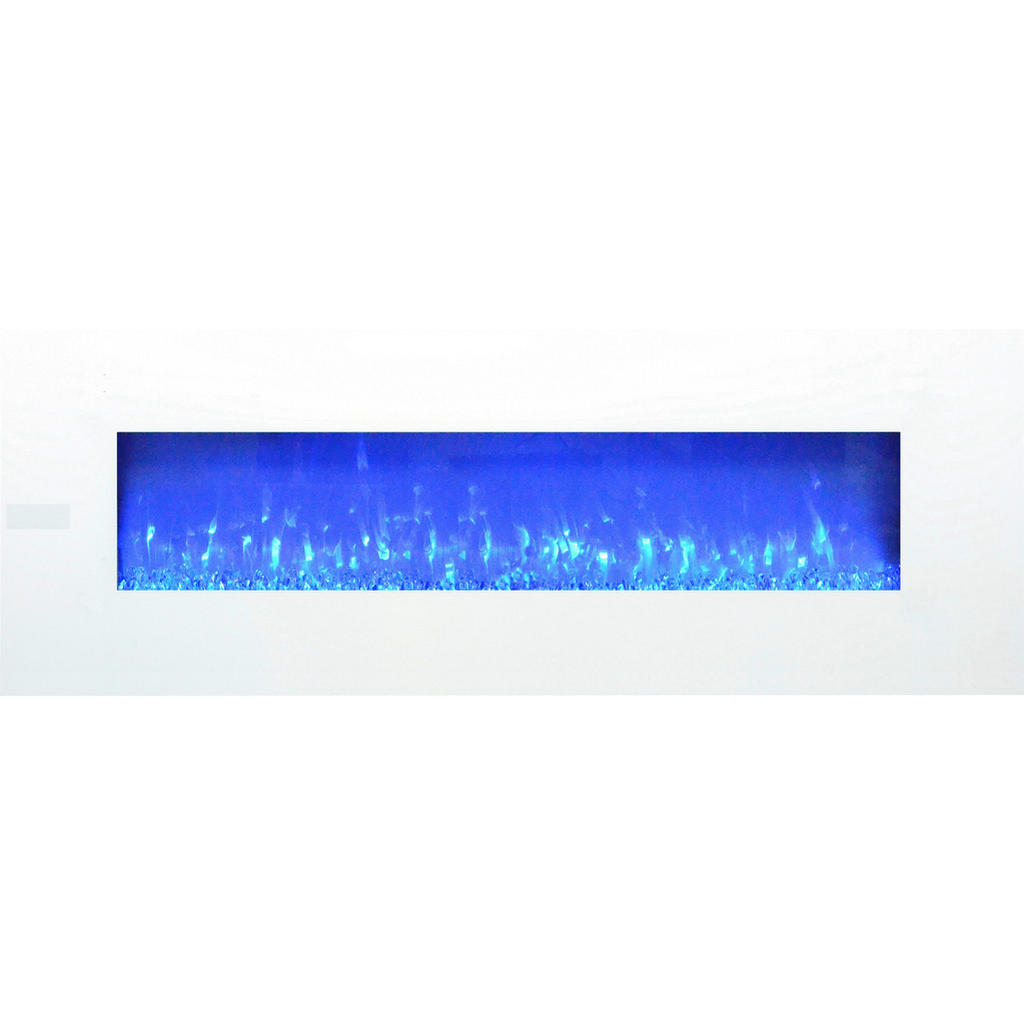 Thumbnail - Elektrischer-Kamin KJETIL B990908 weiß Eisen Glas B/H/T: ca. 128x61x26 cm ca. 1500 W