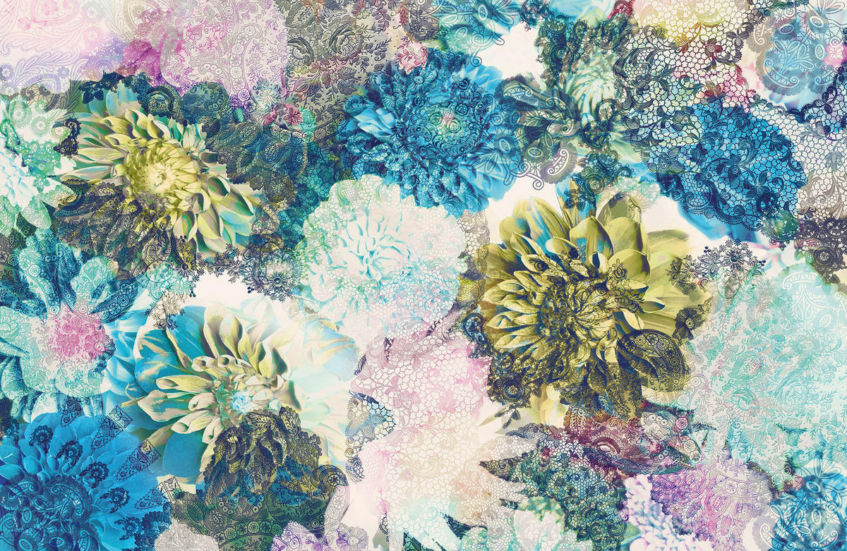 Komar Fototapete Frisky Flowers  X8-941 B/H: ca. 368x254 cm Frisky Flowers  X8-941 - (368,00/254,00cm) - Komar