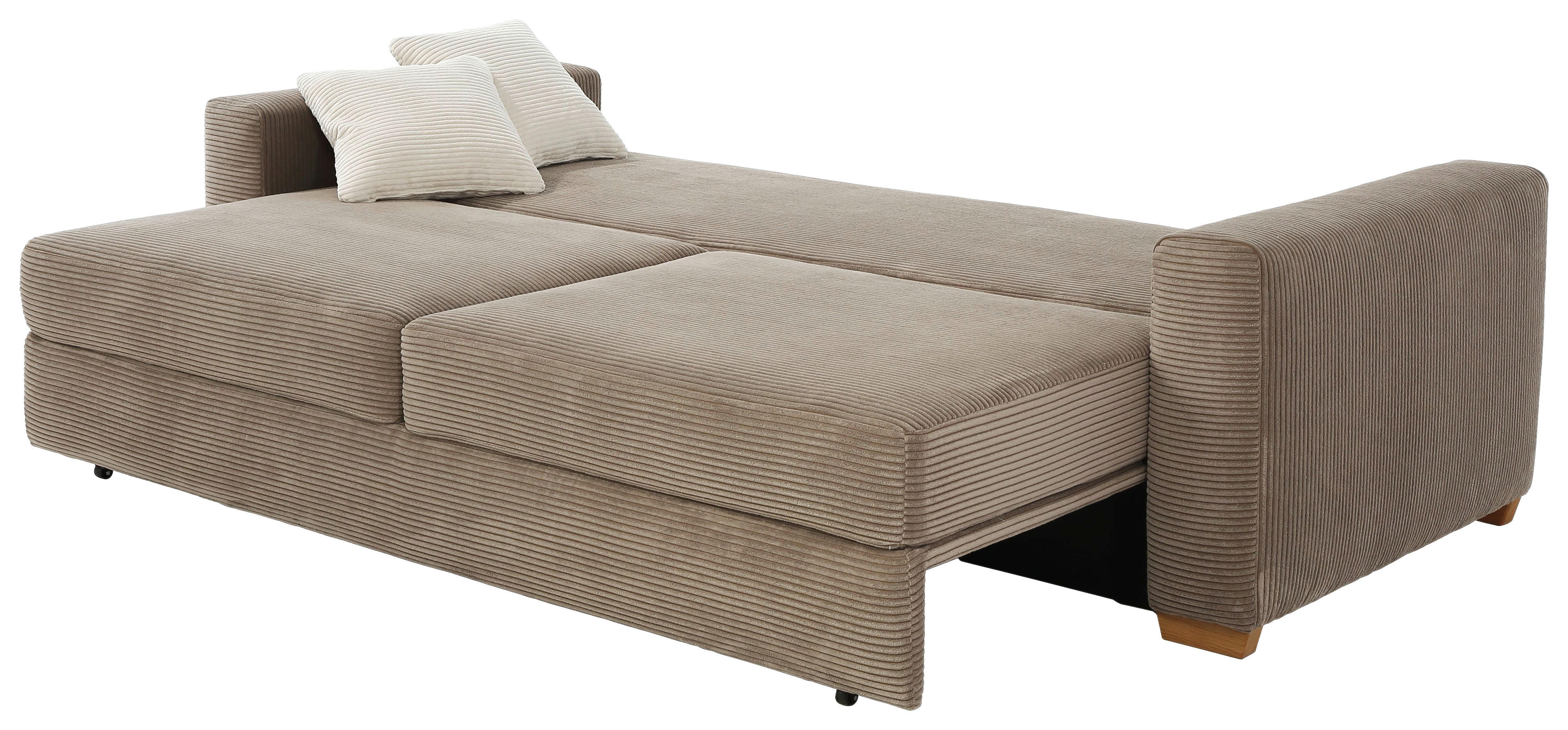 Schlafsofa  taupe B/H/T: ca. 237x90x104 cm Micha_Schlafsofa 426/18-426/07 - beige/Eiche (237,00/90,00/104,00cm)