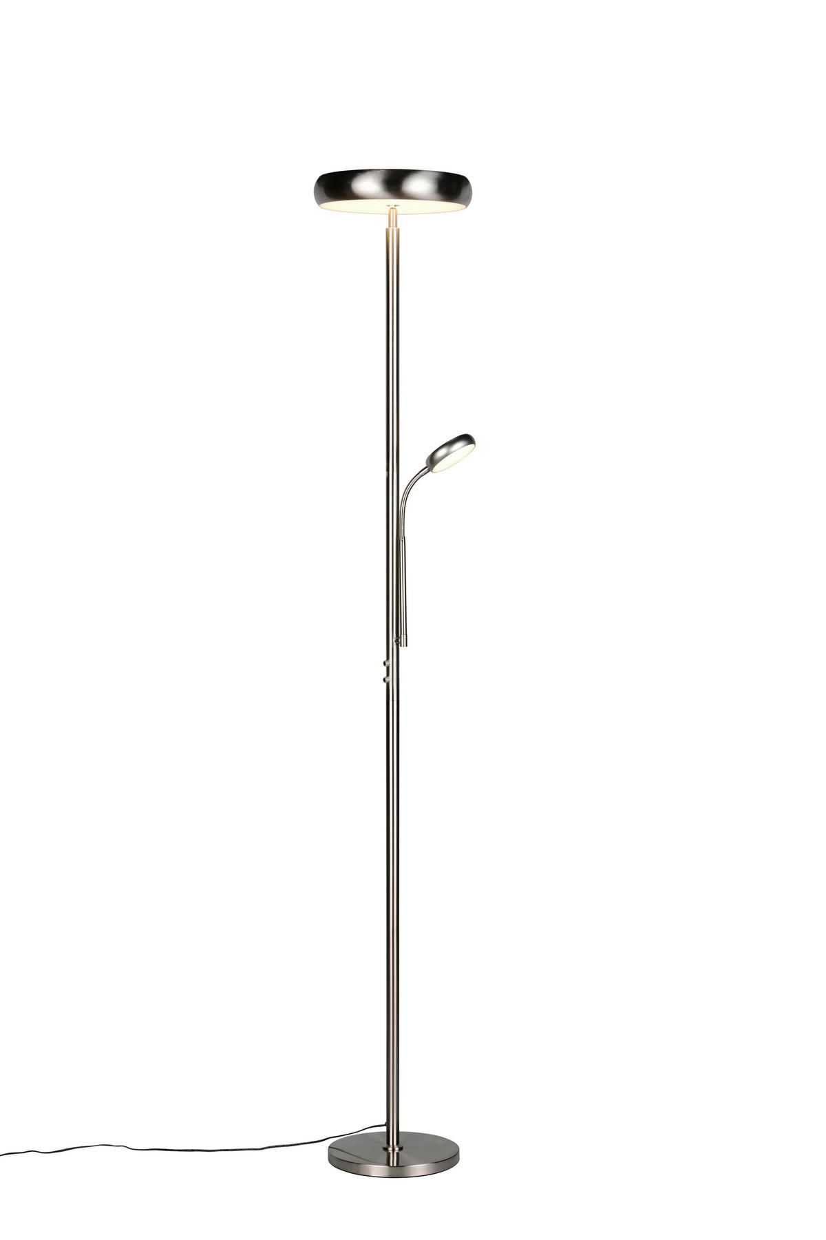 Reality LED Stehleuchte Palermo nickel matt Metall H: ca. 183 cm 1 Brennstellen Palermo - nickel matt (183,00cm) - Reality