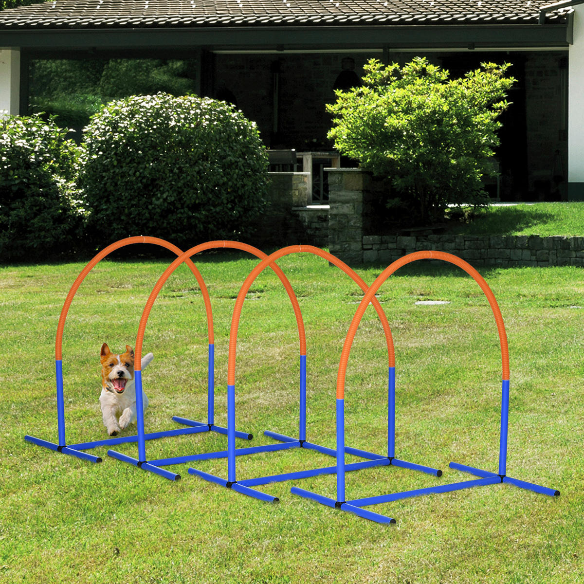 PawHut Hunde-Agility-Set orange Kunststoff B/H/L: ca. 64x95x88 cm Hunde-Agility-Set - orange/blau (88,00/64,00/95,00cm) - PawHut