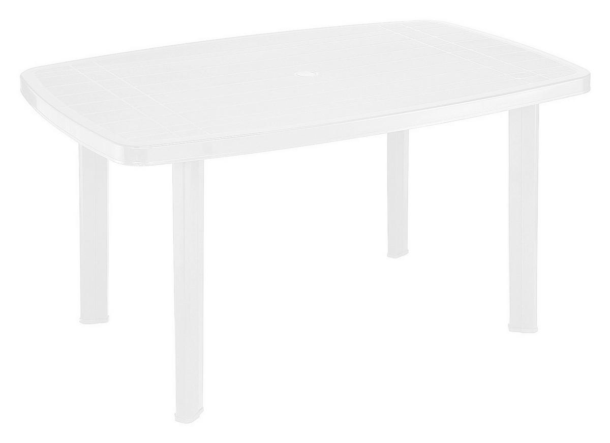 ProGarden Tisch Faro weiß Kunststoff B/H/L: ca. 90x72x140 cm Faro - weiß (140,00/90,00/72,00cm) - ProGarden