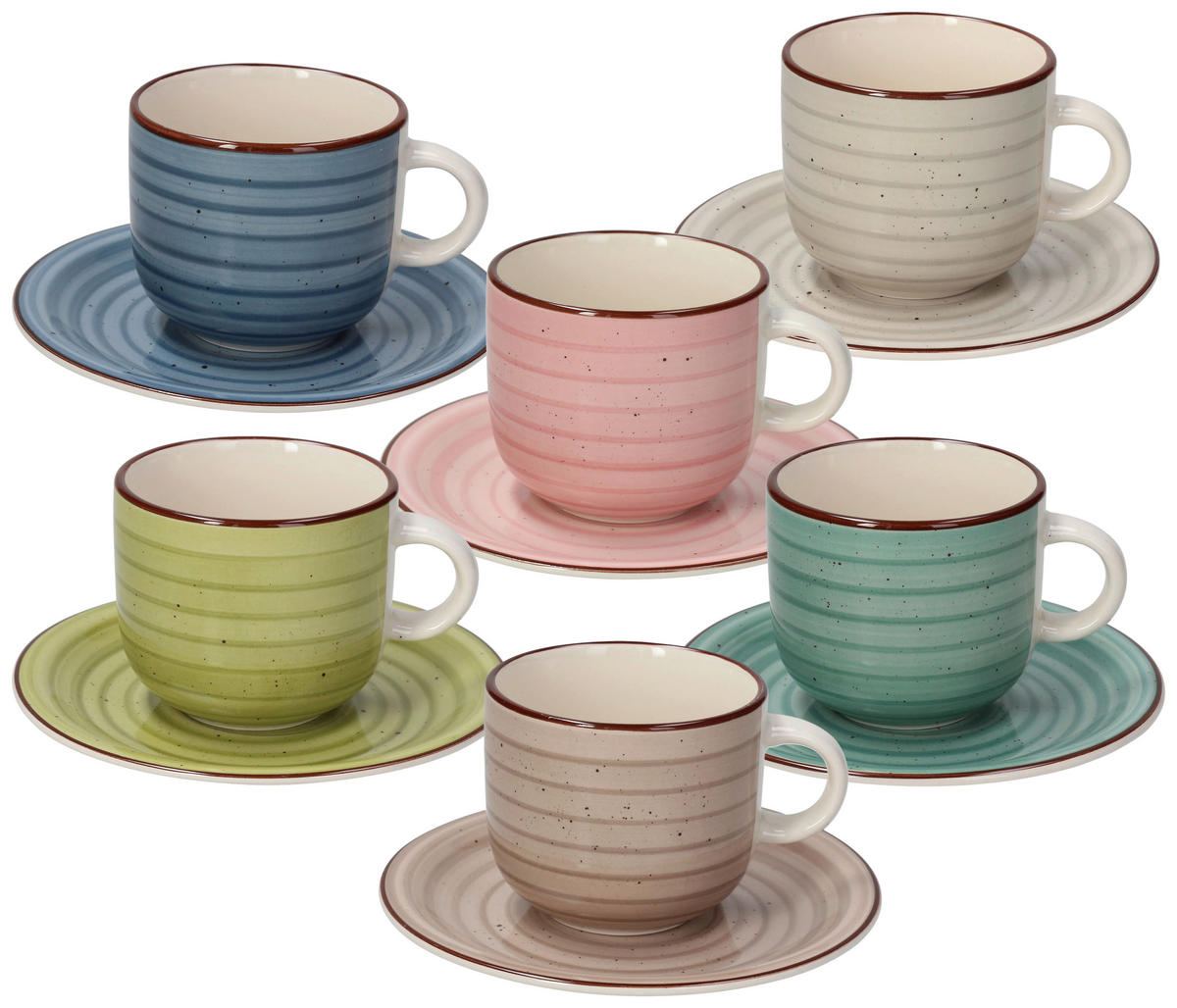 TOGNANA Kaffeebecherset Louise Urban Pastel multicolor Porzellan Louise Urban Pastel - multicolor - TOGNANA