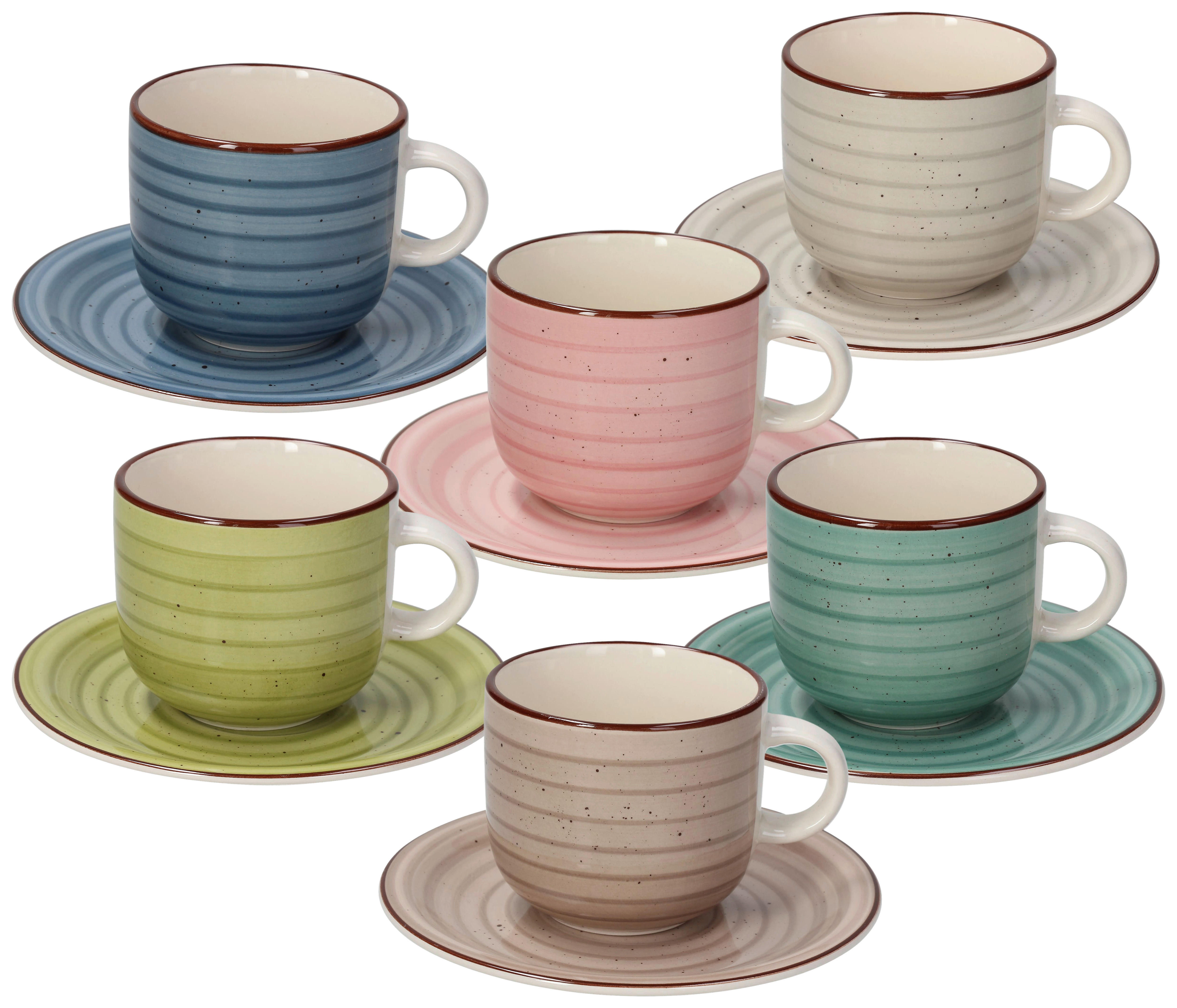 TOGNANA Kaffeebecherset Louise Urban Pastel multicolor Porzellan