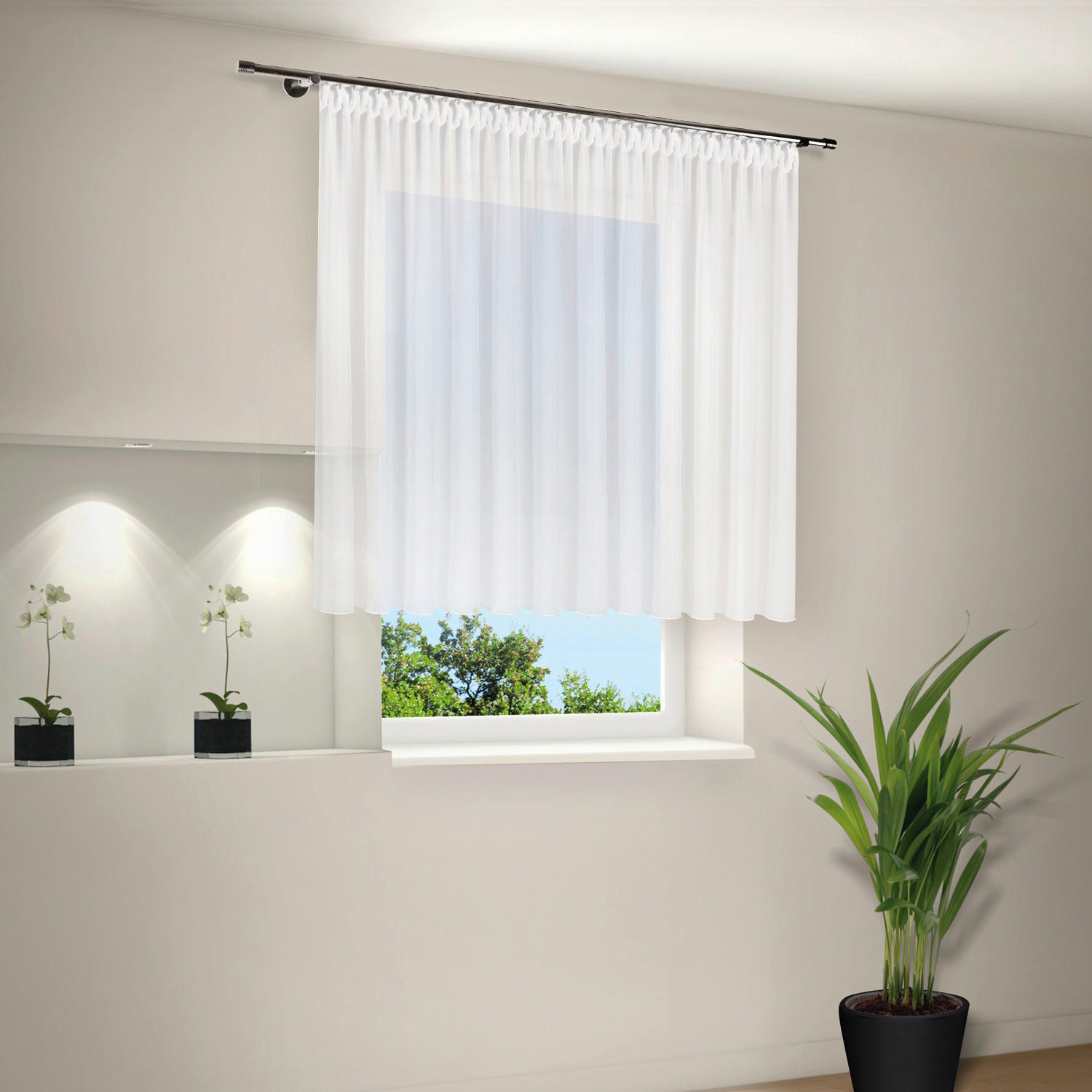 Fertigstore Laura weiß B/L: ca. 600x150 cm Laura - weiß (600,00/150,00cm) - Happy Home