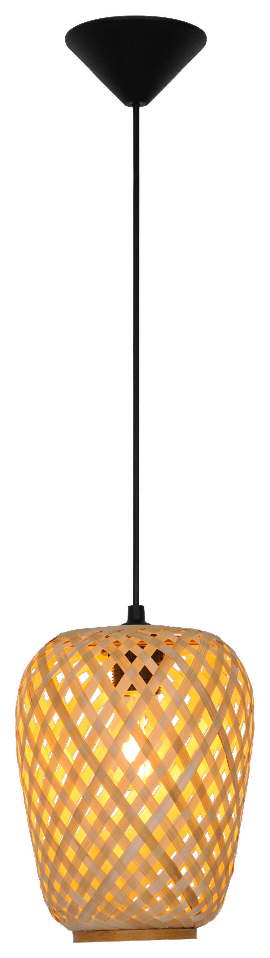 POCOline Pendelleuchte Salome Bambus H/D: ca. 23x19 cm E27 1 Brennstellen Pendelleuchte_Salome - (19,00/23,00cm) - POCOline