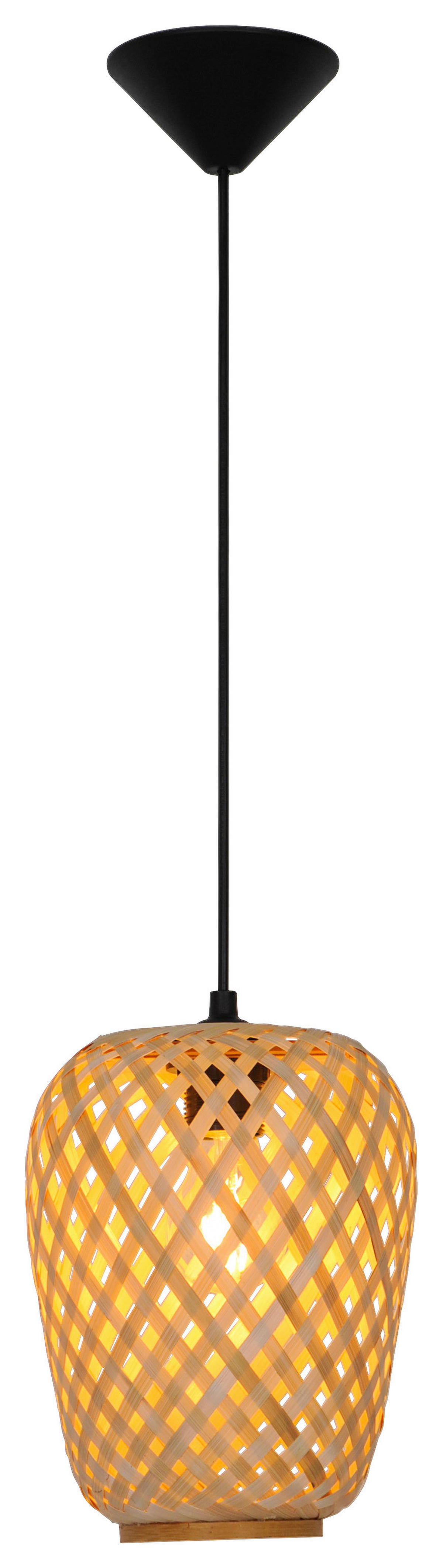 POCOline Pendelleuchte Salome Bambus H/D: ca. 23x19 cm E27 1 Brennstellen Pendelleuchte_Salome - (19,00/23,00cm) - POCOline